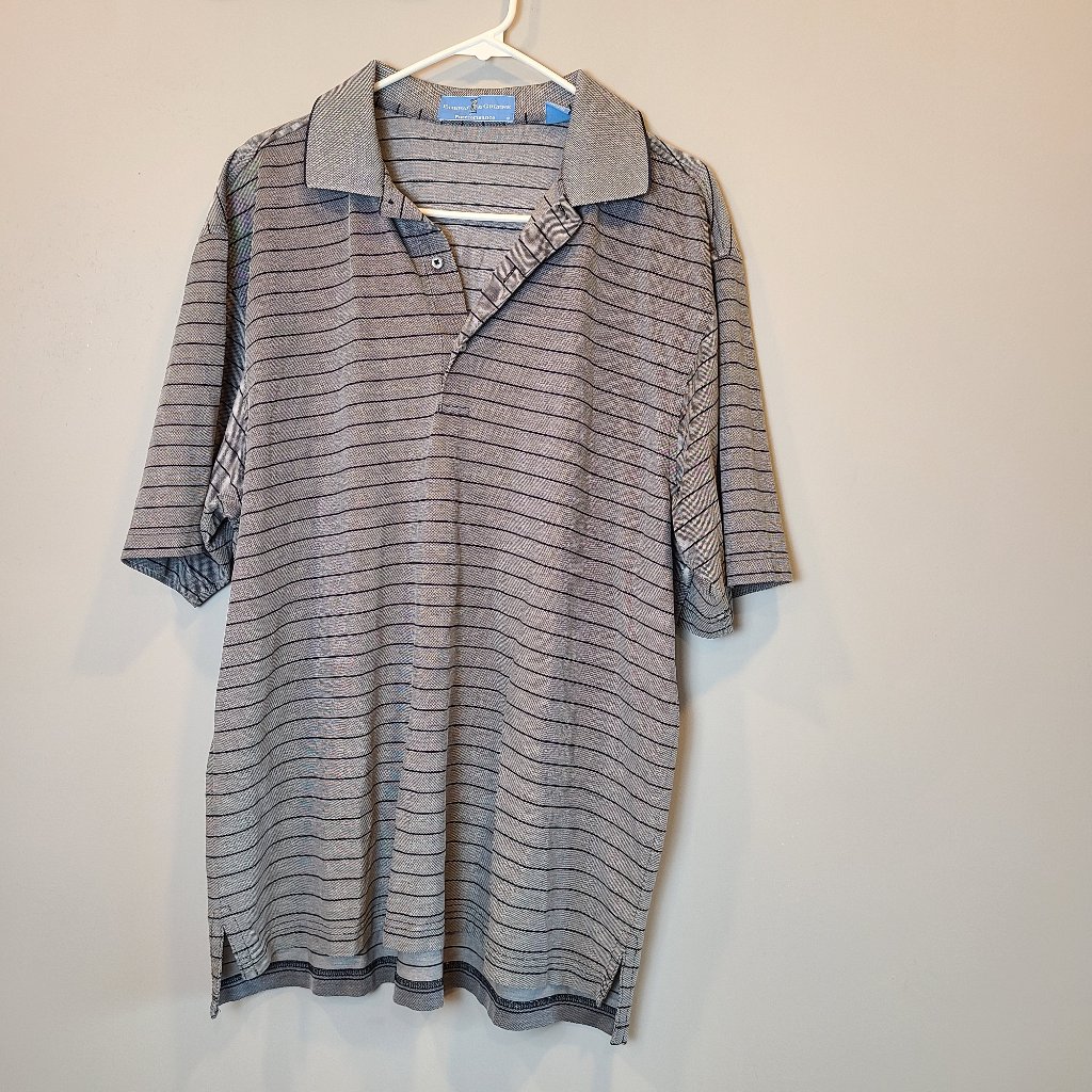 Fairway Greene Polo Shirt Blue Short Sleeve Mens Large